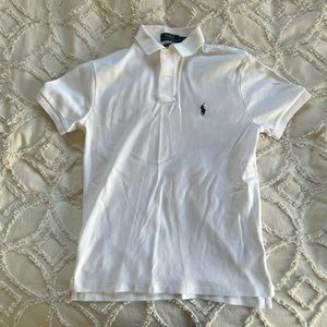 Polo Ralph Lauren 100% Cotton Collared Tee White Adult Small